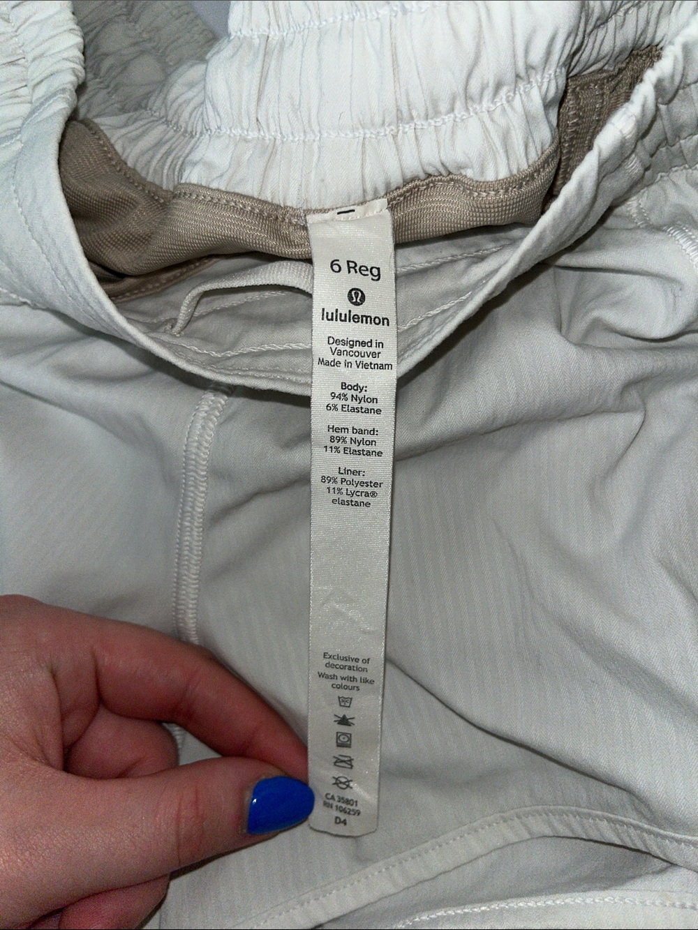 lululemon athletica White Running Shorts with Reflective Accents - Picture 5 of 6